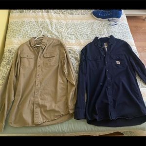 Mens Carhartt FR Button Up Shirts. Size Medium